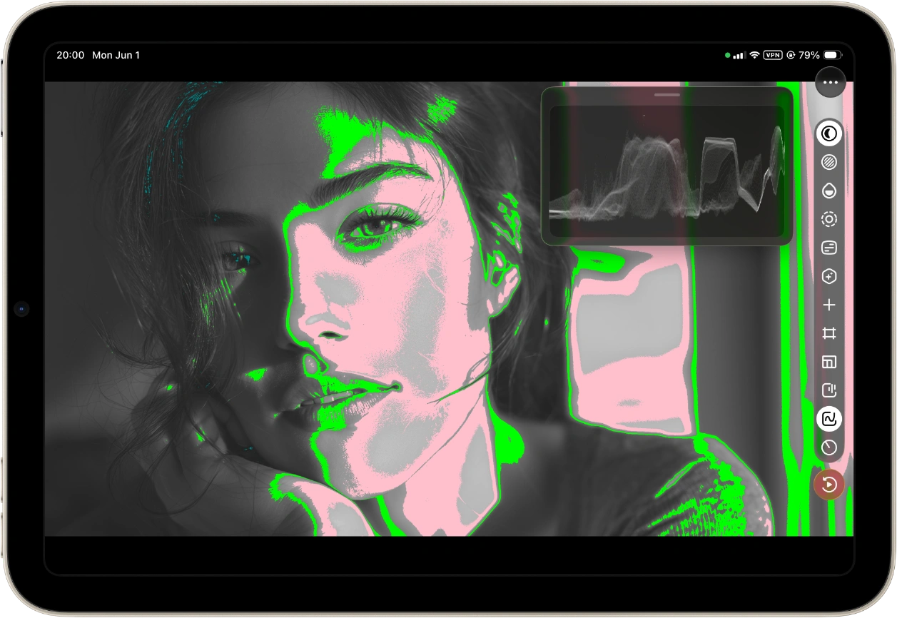 Noir en iPad